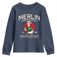 Merlin the Duck Honk Tour Mexico Retro Band Parody Youth Sweatshirt Mexican Pride Soccer Locer Football Fans