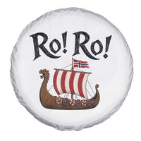 Funny Norwegian Viking Longship Ro Ro Spare Tire Cover Retro Norge Norway Flag Football Fans