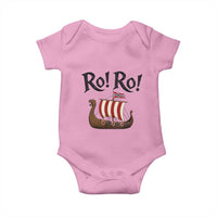 Funny Norwegian Viking Longship Ro Ro Baby Onesie Retro Norge Norway Flag Football Fans