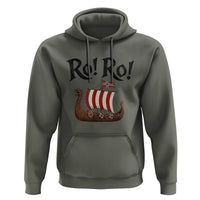 Funny Norwegian Viking Longship Ro Ro Hoodie Retro Norge Norway Flag Football Fans