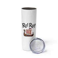 Funny Norwegian Viking Longship Ro Ro Skinny Tumbler Retro Norge Norway Flag Football Fans