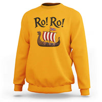Funny Norwegian Viking Longship Ro Ro Sweatshirt Retro Norge Norway Flag Football Fans