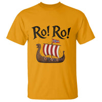Funny Norwegian Viking Longship Ro Ro T Shirt Retro Norge Norway Flag Football Fans