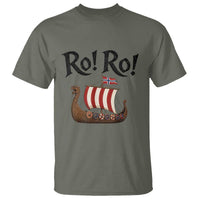 Funny Norwegian Viking Longship Ro Ro T Shirt Retro Norge Norway Flag Football Fans