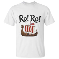 Funny Norwegian Viking Longship Ro Ro T Shirt Retro Norge Norway Flag Football Fans