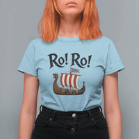 Funny Norwegian Viking Longship Ro Ro T Shirt For Women Retro Norge Norway Flag Football Fans