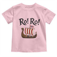 Funny Norwegian Viking Longship Ro Ro Toddler T Shirt Retro Norge Norway Flag Football Fans