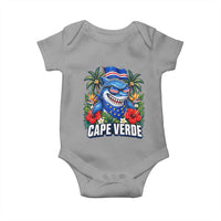Cape Verde Cool Blue Shark Tropical Graphic Baby Onesie Cabo Verde Paradise Verdean Soccer Football Fans