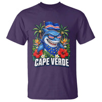 Cape Verde Cool Blue Shark Tropical Graphic T Shirt Cabo Verde Paradise Verdean Soccer Football Fans
