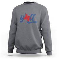 Texas Y'all Sweatshirt US Texan Pride - Wonder Print Shop