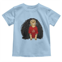 Funny Long Curly Hair Wig Soccer Cat Graphic Toddler T Shirt Spain Espana Sports Fans Meme Spanish Pride