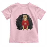 Funny Long Curly Hair Wig Soccer Cat Graphic Toddler T Shirt Spain Espana Sports Fans Meme Spanish Pride