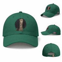 Funny Long Curly Hair Wig Cat Soccer Fans Baseball Cap Football Meme Sports Humor
