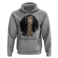 Funny Long Curly Hair Wig Cat Soccer Fans Hoodie Football Meme Sports Humor