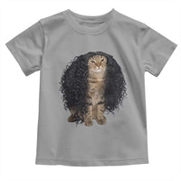 Funny Long Curly Hair Wig Cat Soccer Fans Toddler T Shirt Football Meme Sports Humor