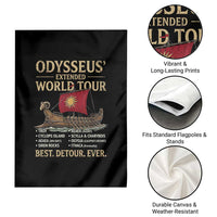 Odysseus Extended World Tour Garden Flag Funny Greek Mythology Odyssey History Gift