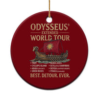 Odysseus Extended World Tour Ceramic Ornament Funny Greek Mythology Odyssey History Gift