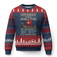 Odysseus Extended World Tour Ugly Christmas Sweater Funny Greek Mythology Odyssey History Gift