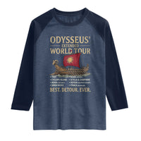 Odysseus Extended World Tour Raglan Shirt Funny Greek Mythology Odyssey History Gift