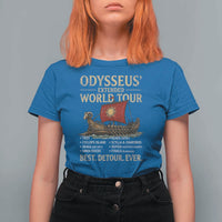 Odysseus Extended World Tour T Shirt For Women Funny Greek Mythology Odyssey History Gift