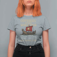 Odysseus Extended World Tour T Shirt For Women Funny Greek Mythology Odyssey History Gift