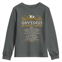 Odysseus World Tour Epic Journey Youth Sweatshirt Funny Greek Mythology Odyssey History Gift