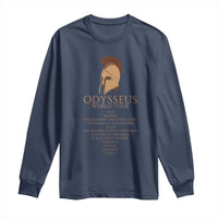 Odysseus Ancient Greek Odyssey World Tour Long Sleeve Shirt Mythology Corinthian Helmet History Lover Gift