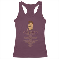 Odysseus Ancient Greek Odyssey World Tour Racerback Tank Top Mythology Corinthian Helmet History Lover Gift
