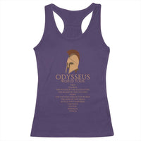 Odysseus Ancient Greek Odyssey World Tour Racerback Tank Top Mythology Corinthian Helmet History Lover Gift