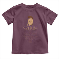 Odysseus Ancient Greek Odyssey World Tour Toddler T Shirt Mythology Corinthian Helmet History Lover Gift