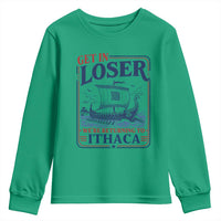 Funny Odysseus Journey Epic Odyssey Parody Youth Sweatshirt Retro Get In Loser Returning To Ithaca Greek Mythology Meme
