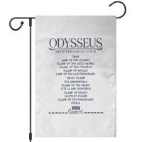 Odysseus Mediterranean Tour Garden Flag Funny Greek Mythology Ancient History Graphic