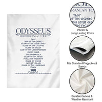 Odysseus Mediterranean Tour Garden Flag Funny Greek Mythology Ancient History Graphic