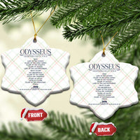 Odysseus Mediterranean Tour Ceramic Ornament Funny Greek Mythology Ancient History Graphic