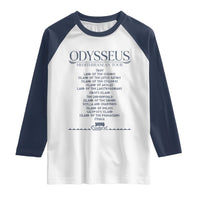 Odysseus Mediterranean Tour Raglan Shirt Funny Greek Mythology Ancient History Graphic