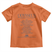 Odysseus Mediterranean Tour Toddler T Shirt Funny Greek Mythology Ancient History Graphic