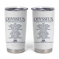Odysseus Mediterranean Tour Tumbler Cup Funny Greek Mythology Ancient History Graphic