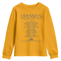 Odysseus Mediterranean Tour Youth Sweatshirt Funny Greek Mythology Ancient History Graphic