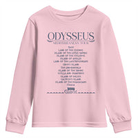 Odysseus Mediterranean Tour Youth Sweatshirt Funny Greek Mythology Ancient History Graphic
