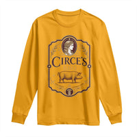 Circes BBQ Funny Greek Mythology Dark Humor Long Sleeve Shirt Slow Smoked Legendary Flavor Odysseus Pigs Odyssey Parody