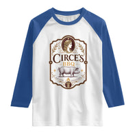 Circes BBQ Funny Greek Mythology Dark Humor Raglan Shirt Slow Smoked Legendary Flavor Odysseus Pigs Odyssey Parody