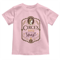 Circes BBQ Funny Greek Mythology Dark Humor Toddler T Shirt Slow Smoked Legendary Flavor Odysseus Pigs Odyssey Parody