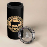 Circes BBQ Ancient Greek Mythology Dark Humor 4 in 1 Can Cooler Tumbler Odysseus Pigs Odyssey Parody History Lover Gift
