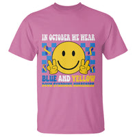 Down Syndrome Awareness T Shirt In October We Wear Blue And Yellow Support Squad - Wonder Print Shop