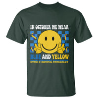 Down Syndrome Awareness T Shirt In October We Wear Blue And Yellow Support Squad - Wonder Print Shop