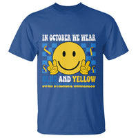 Down Syndrome Awareness T Shirt In October We Wear Blue And Yellow Support Squad - Wonder Print Shop