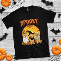 Halloween Golden Retriever T Shirt Ghost Dogs Boo Sheet Spooky Vibes - Wonder Print Shop