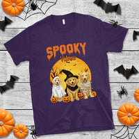Halloween Golden Retriever T Shirt Ghost Dogs Boo Sheet Spooky Vibes - Wonder Print Shop