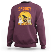 Halloween Golden Retriever Sweatshirt Ghost Dogs Boo Sheet Spooky Vibes - Wonder Print Shop