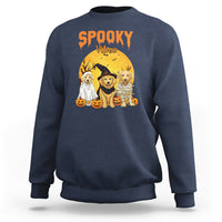 Halloween Golden Retriever Sweatshirt Ghost Dogs Boo Sheet Spooky Vibes - Wonder Print Shop